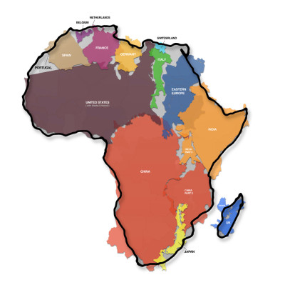 Mapa de África. África diseño.