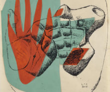 Dibujo de torso y mano. Le Corbusier dibujos.