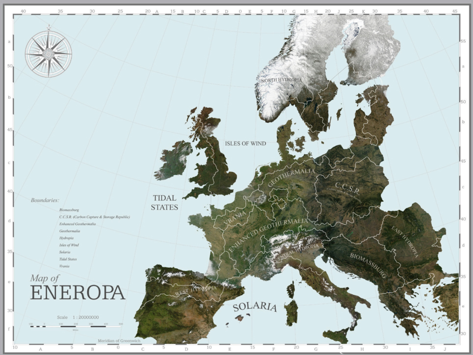 Mapa de Europa. Diseño especulativo.