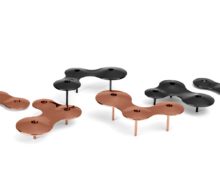 Mesas y repisas de diseño futurista. Zaha Hadid Design.