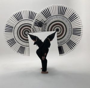 Danzantes con penacho blanco y negro. Armory Show 2019.