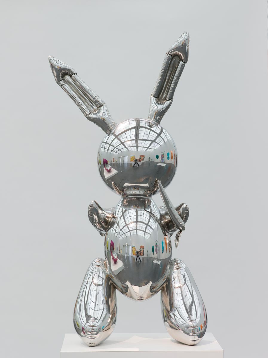 Escultura de conejo inflable. Marcel Duchamp y Jeff Koons.