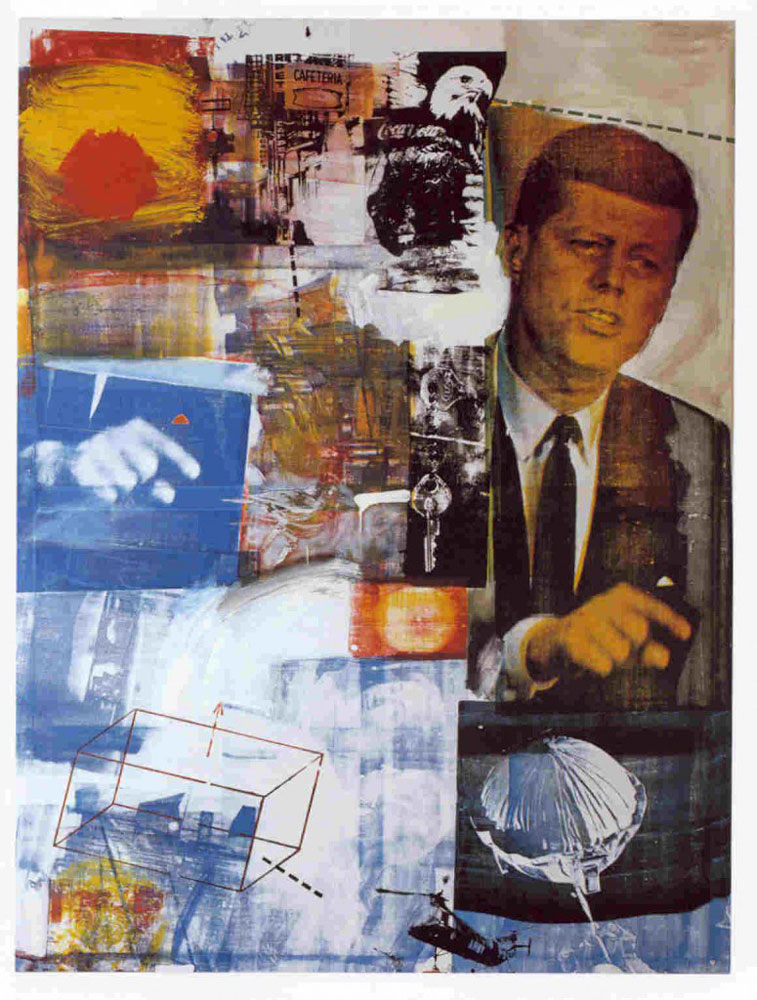 Collage con John F. Kennedy. Pop art artistas. 