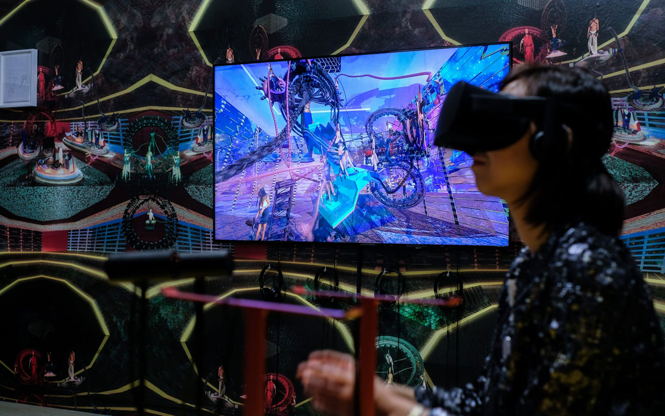 Realidad virtual en Art Basel 2019.