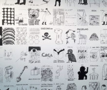 David Shrigley México. Dibujos en muros.