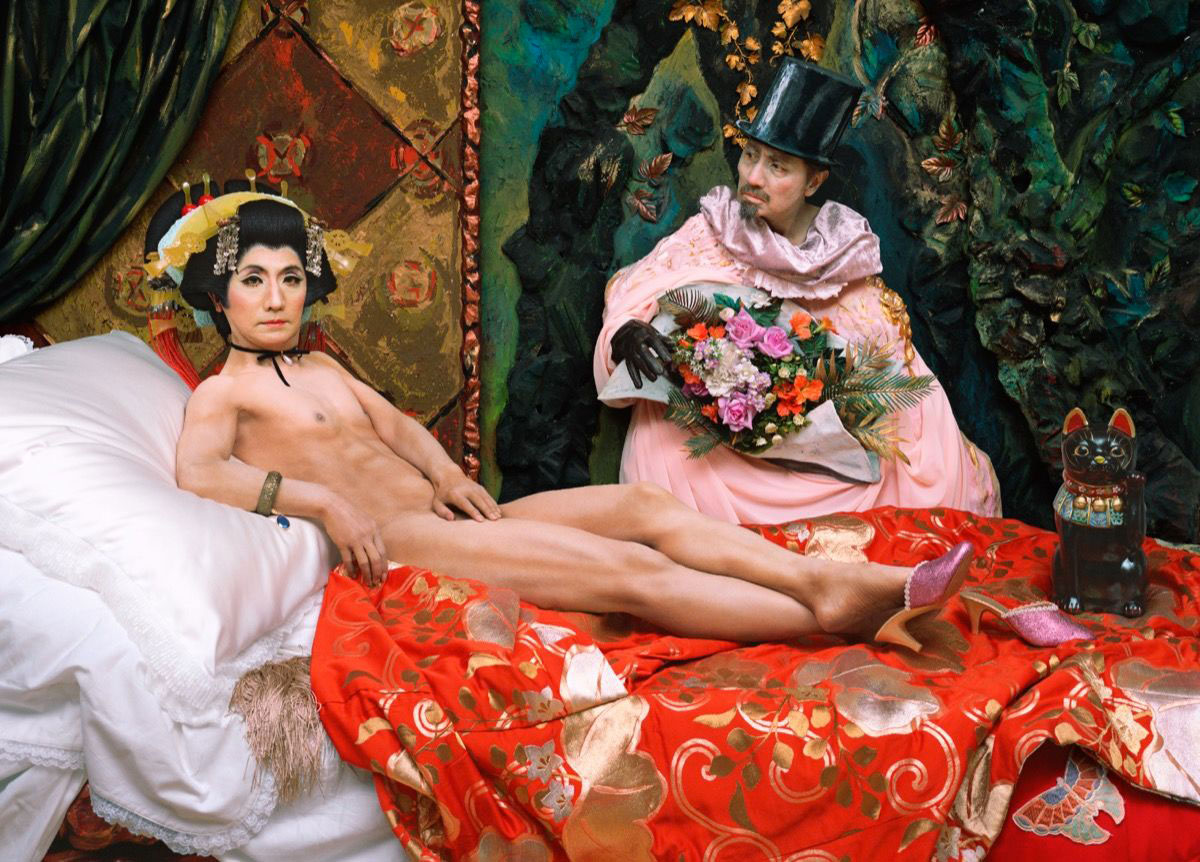 Modelo masculino en pintura moderna. Arte diversidad sexual