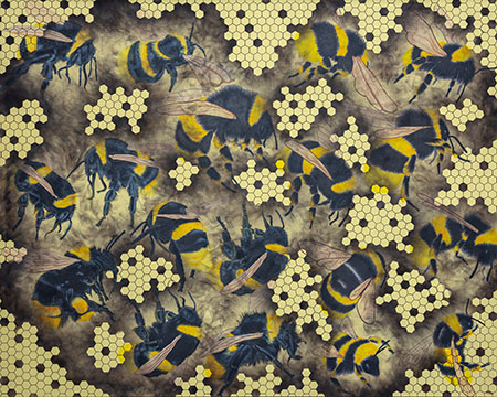 Pintura de abejas. Exposiciones de verano.